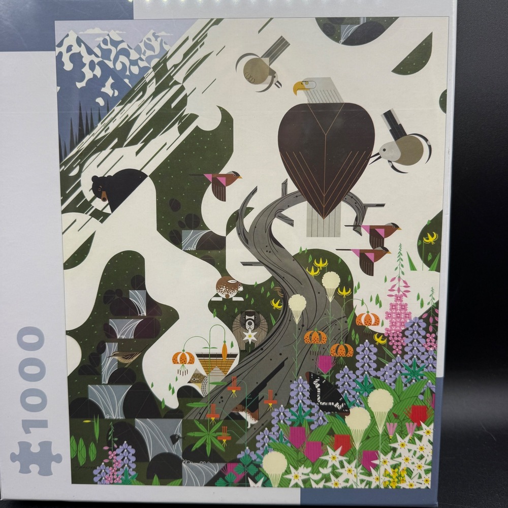 Pomegranate Charley Harper The Alpine Northwest 1000 Piece Jigsaw Puzzle Birds